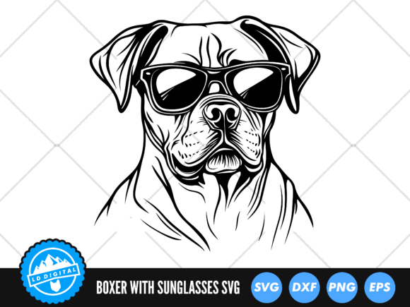 Boxer with Sunglasses SVG Design Review