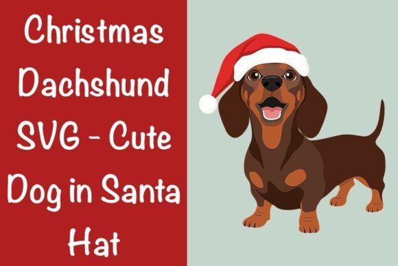 Christmas Dachshund SVG - Cute Dog