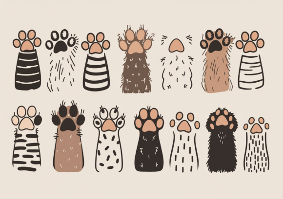 Dog Paw Bundle Svg, Cat Paw Vector Svg Review