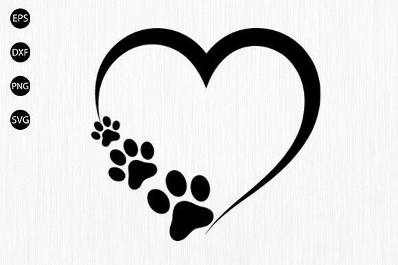 Dog Paw Heart Svg and Cat Paw Heart Svg Review