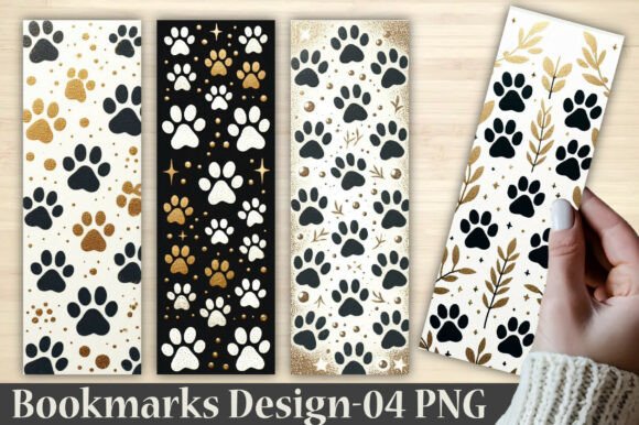Dog Paw SVG Bookmark Design
