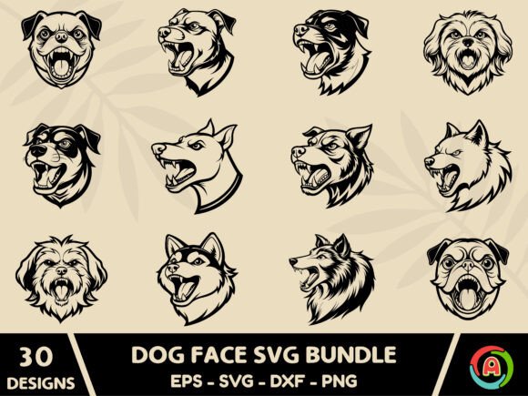 Embroidery Design Review: Dog Face Svg Bundle, Dog Head Svg Bundle