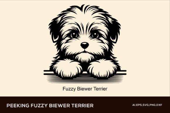 Fuzzy Biewer Terrier - Peeking Dog Embroidery Review