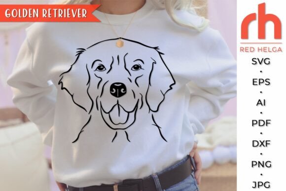 Golden Retriever SVG for Embroidery