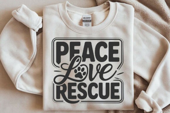 Peace Love Rescue SVG Cut File