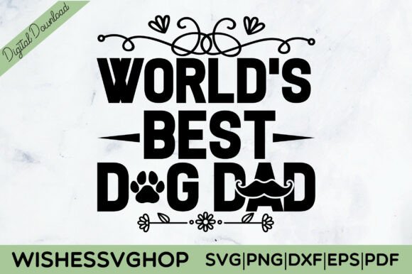 World’s Best Dog Dad SVG PNG